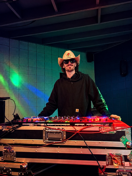 DJ Loud at the decks for the JJ Country Trading Post