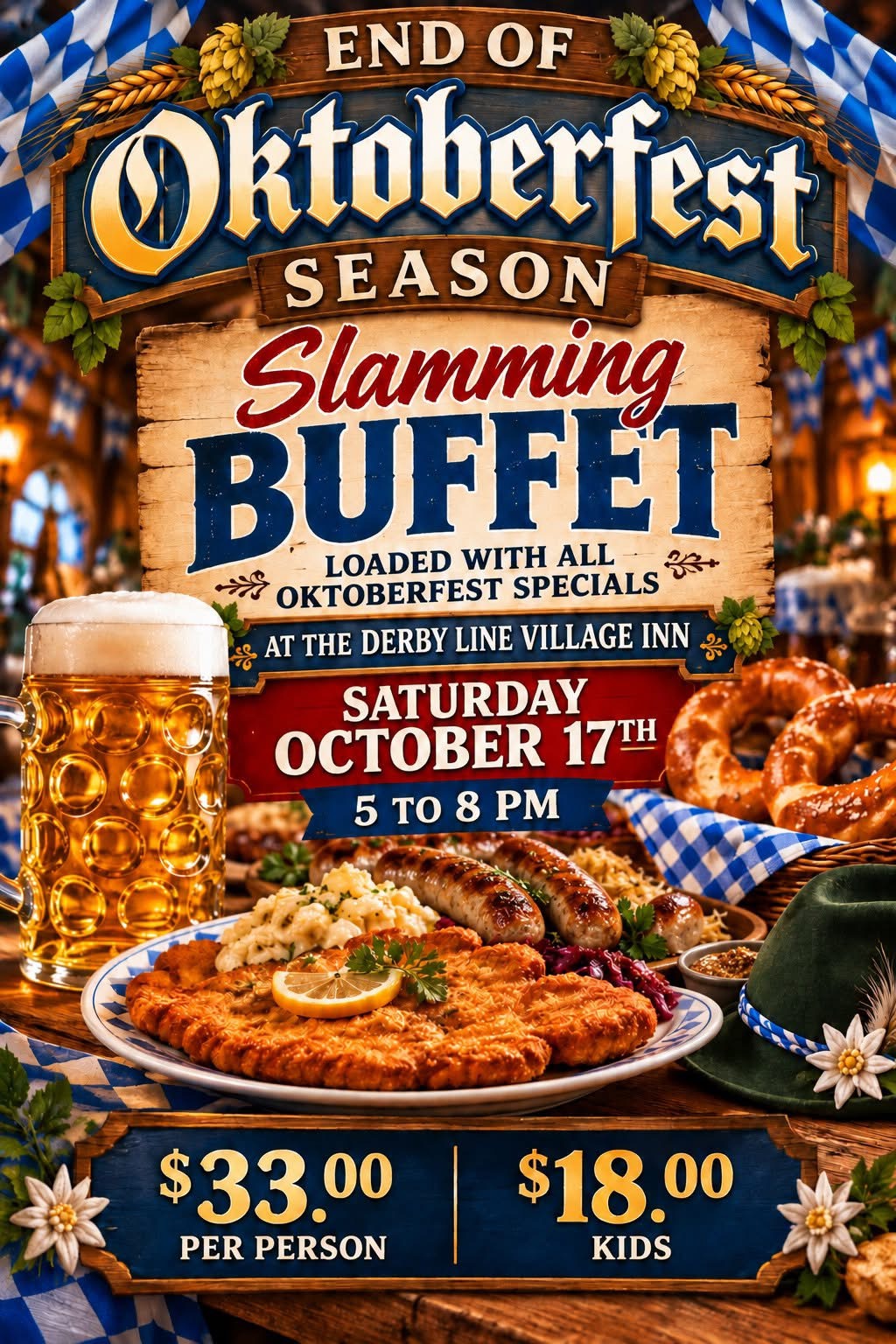 End of Oktoberfest Season Slamming Buffet
