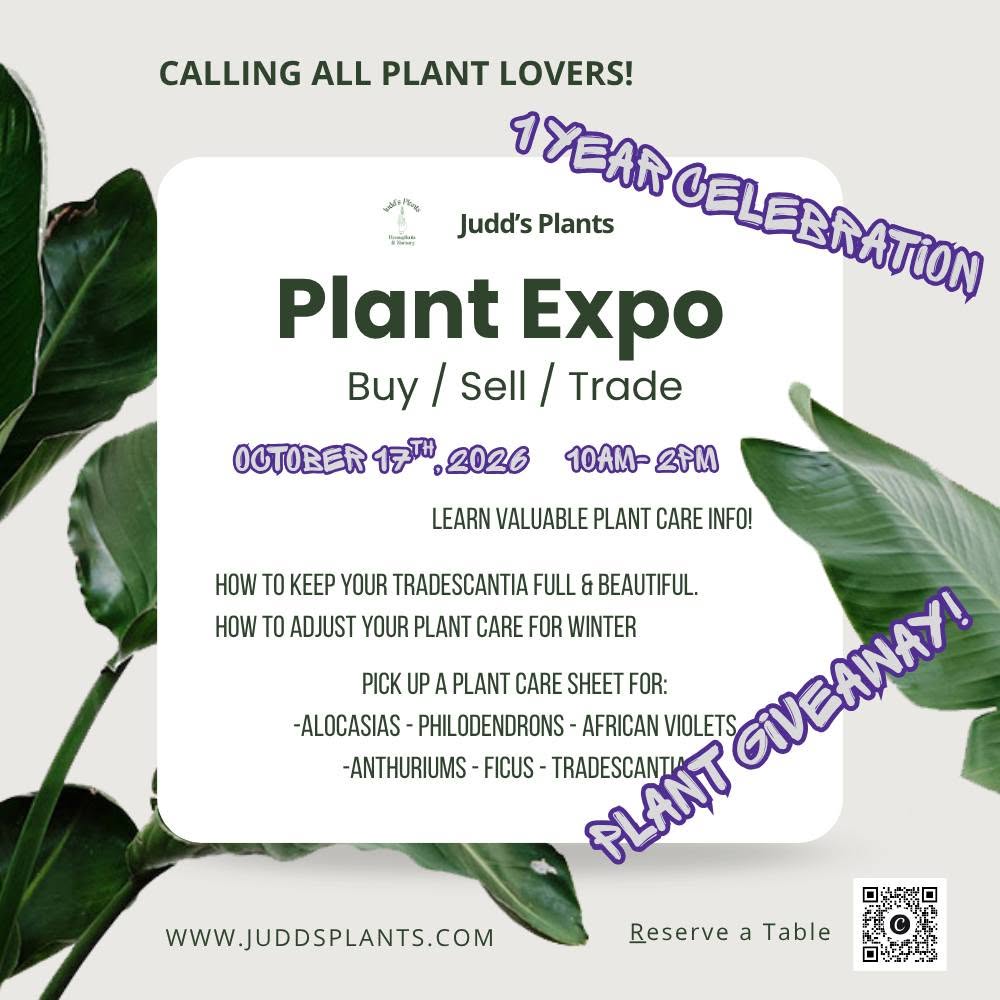 Judd's Plants Plant Expo flyer - Learn valuable plant care info